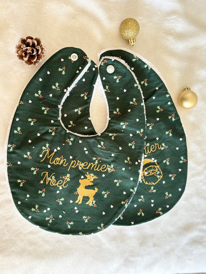 Bavoirs premier Noël vert