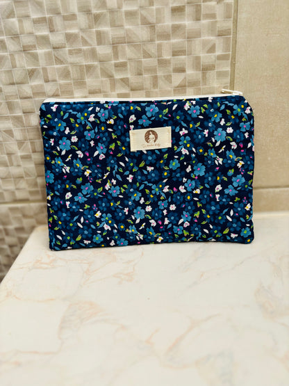 Pochette Fleurs bleues