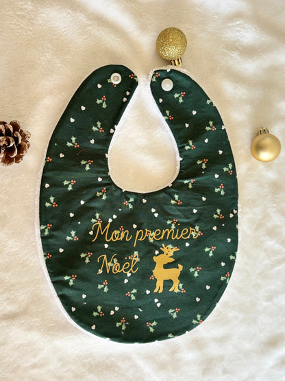 Bavoirs premier Noël vert