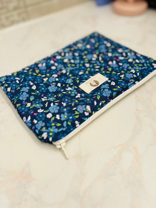 Pochette Fleurs bleues