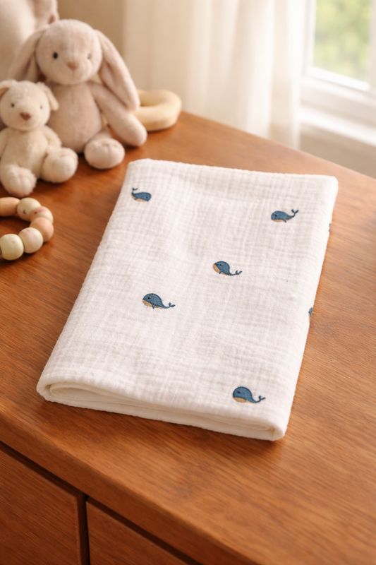 Protège carnet de santé baleine