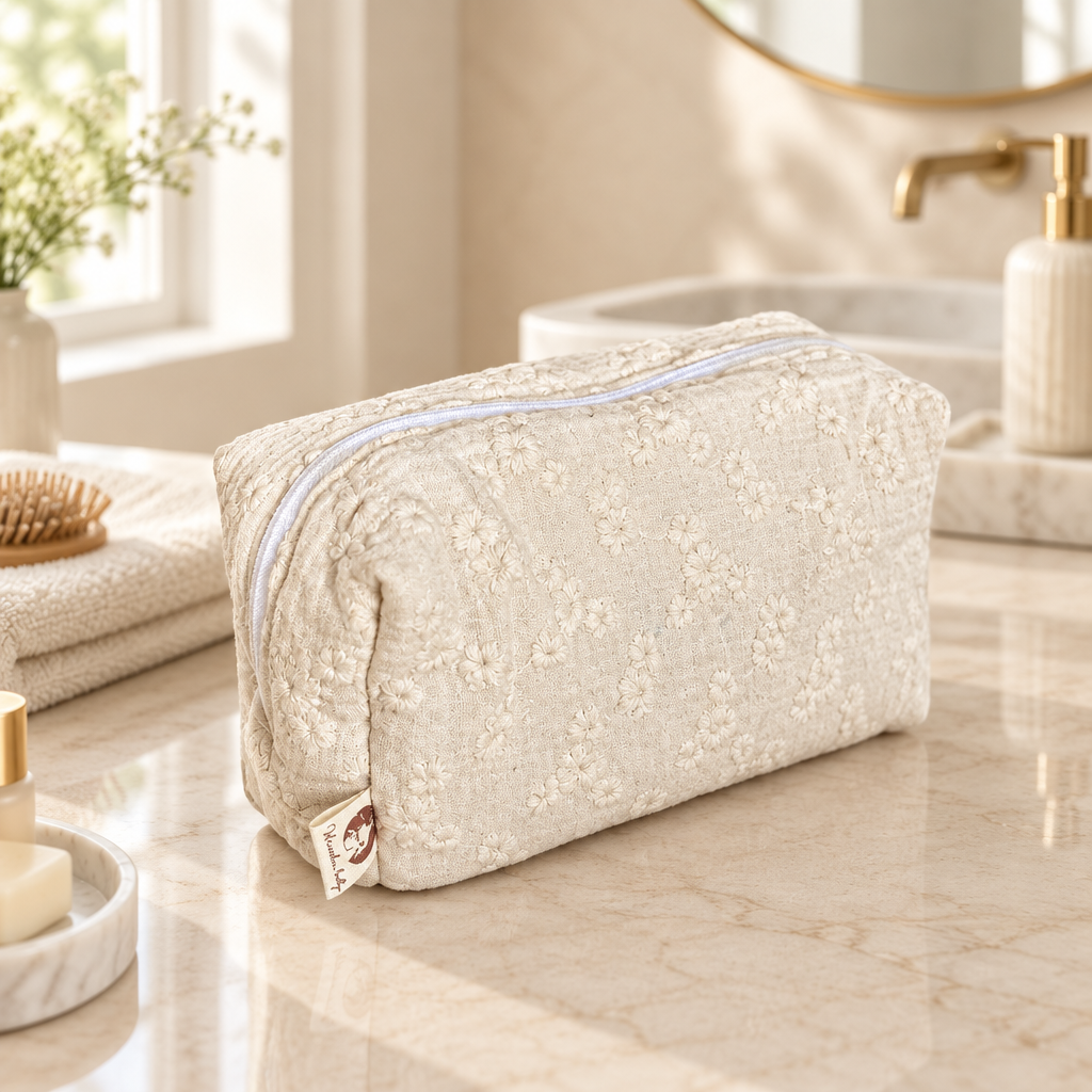 Trousse Fleurs Brodées
